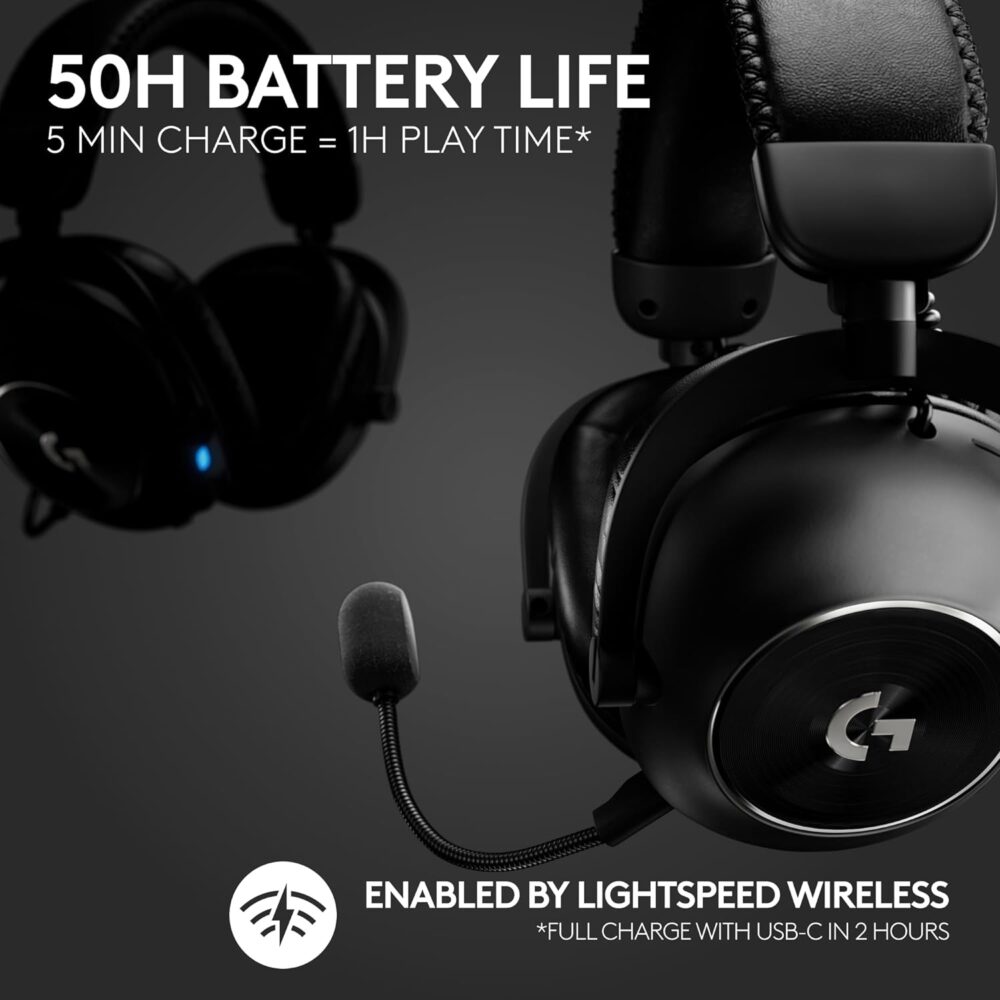 Audifono C/Microf. Logitech G Pro X 2 Lightspeed Wireless / Bt / 3.5 Mm Black (981-001262) - Imagen 3