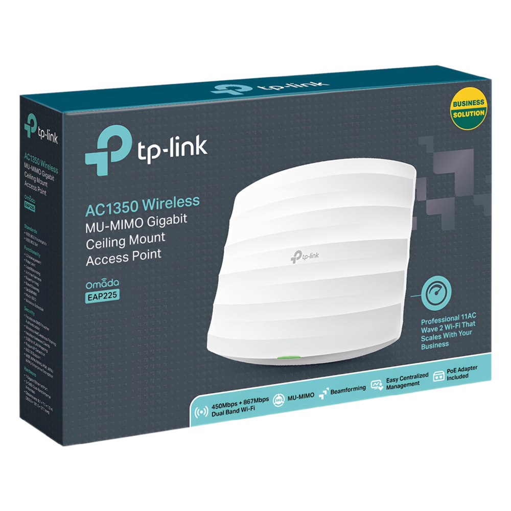 TP-Link Omada EAP225 Access Point WiFi AC1350 Gigabit PoE SDN
