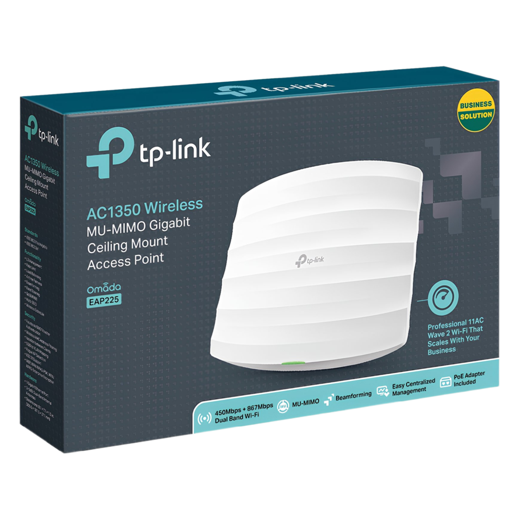 TP-Link Omada EAP225 Access Point WiFi AC1350 Gigabit PoE SDN
