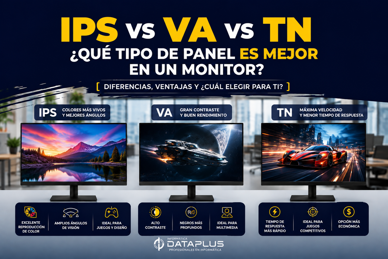 IPS vs VA vs TN: ¿qué tipo de panel es mejor en un monitor?