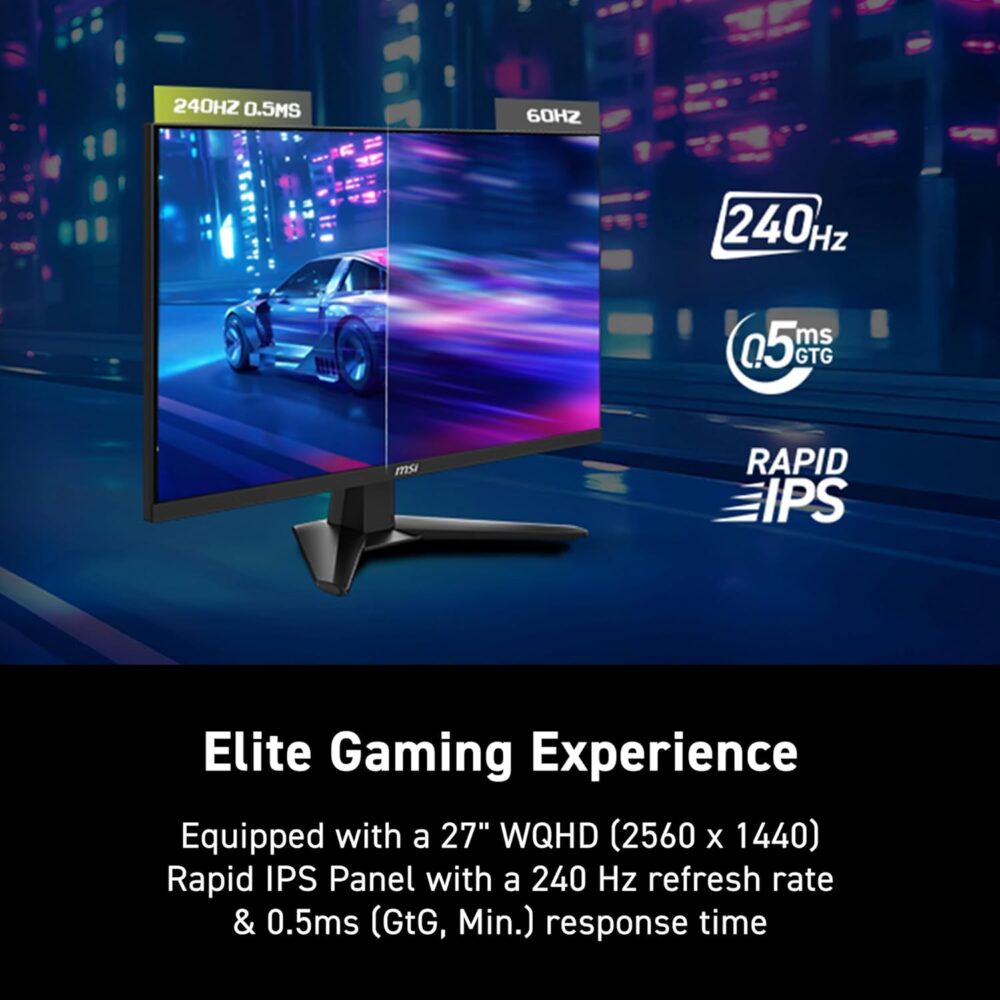 MSI MAG 274QF X24 27″ 2K WQHD 240Hz 0.5ms Rapid IPS | Monitor Gamer - Imagen 6