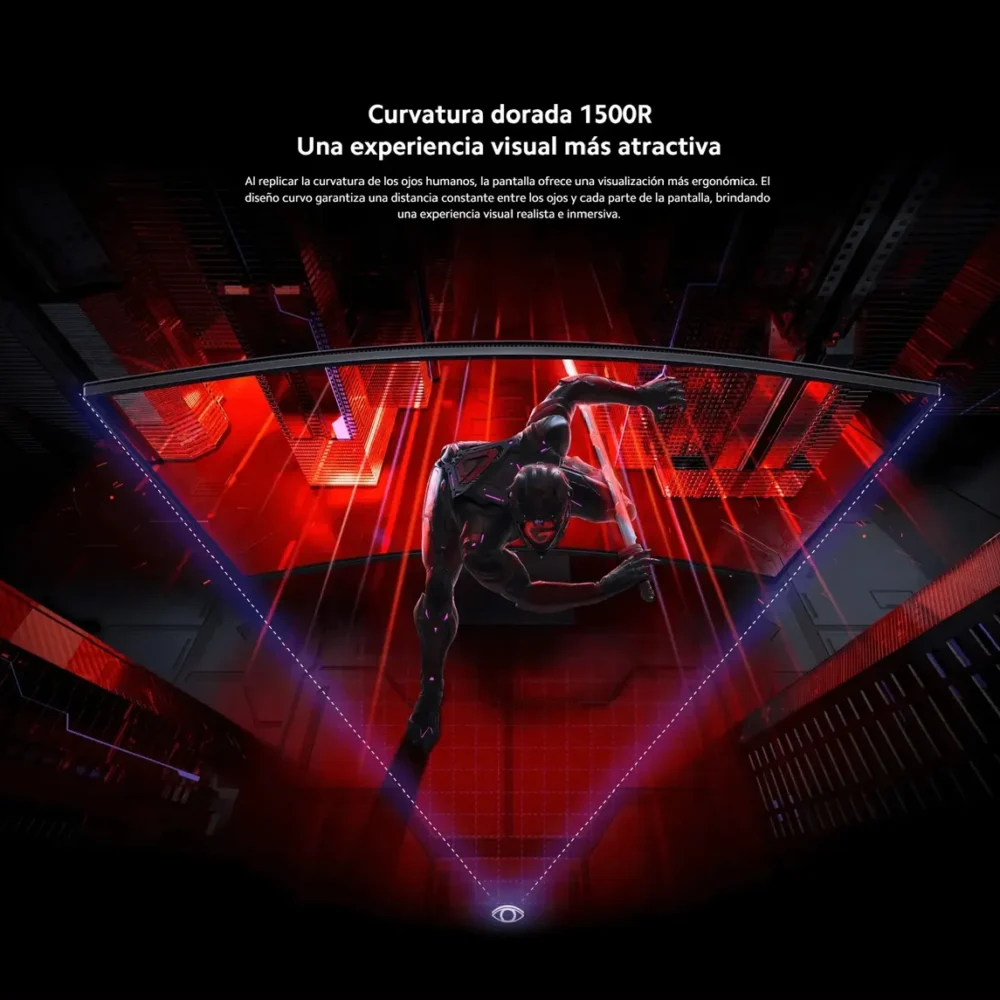 Monitor Xiaomi Curvo G34WQi 34" WQHD 180Hz 1ms UltraWide Gaming Negro - Imagen 7