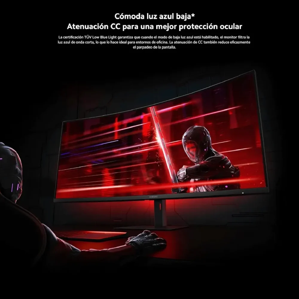 Monitor Xiaomi Curvo G34WQi 34" WQHD 180Hz 1ms UltraWide Gaming Negro - Imagen 2