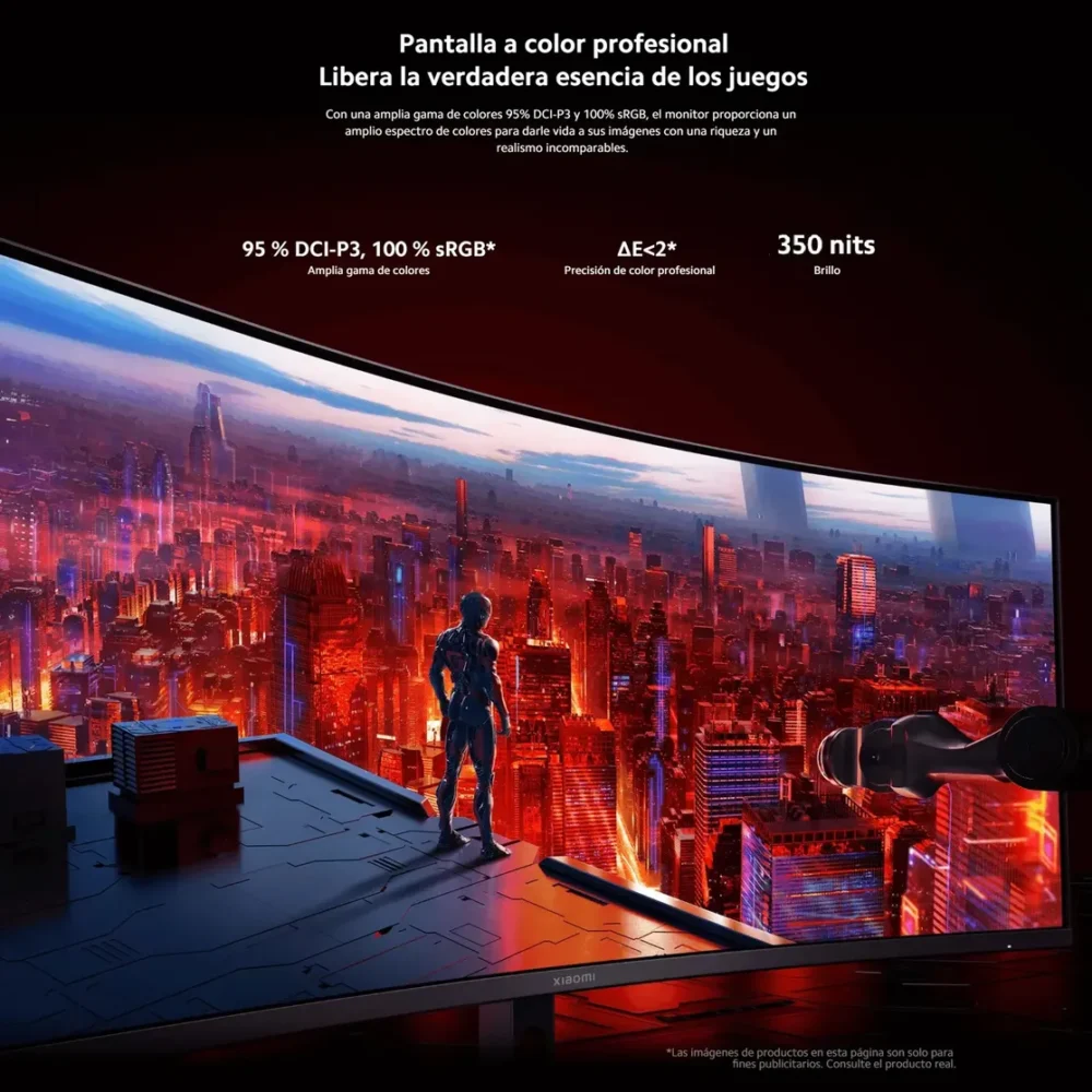 Monitor Xiaomi Curvo G34WQi 34" WQHD 180Hz 1ms UltraWide Gaming Negro - Imagen 8