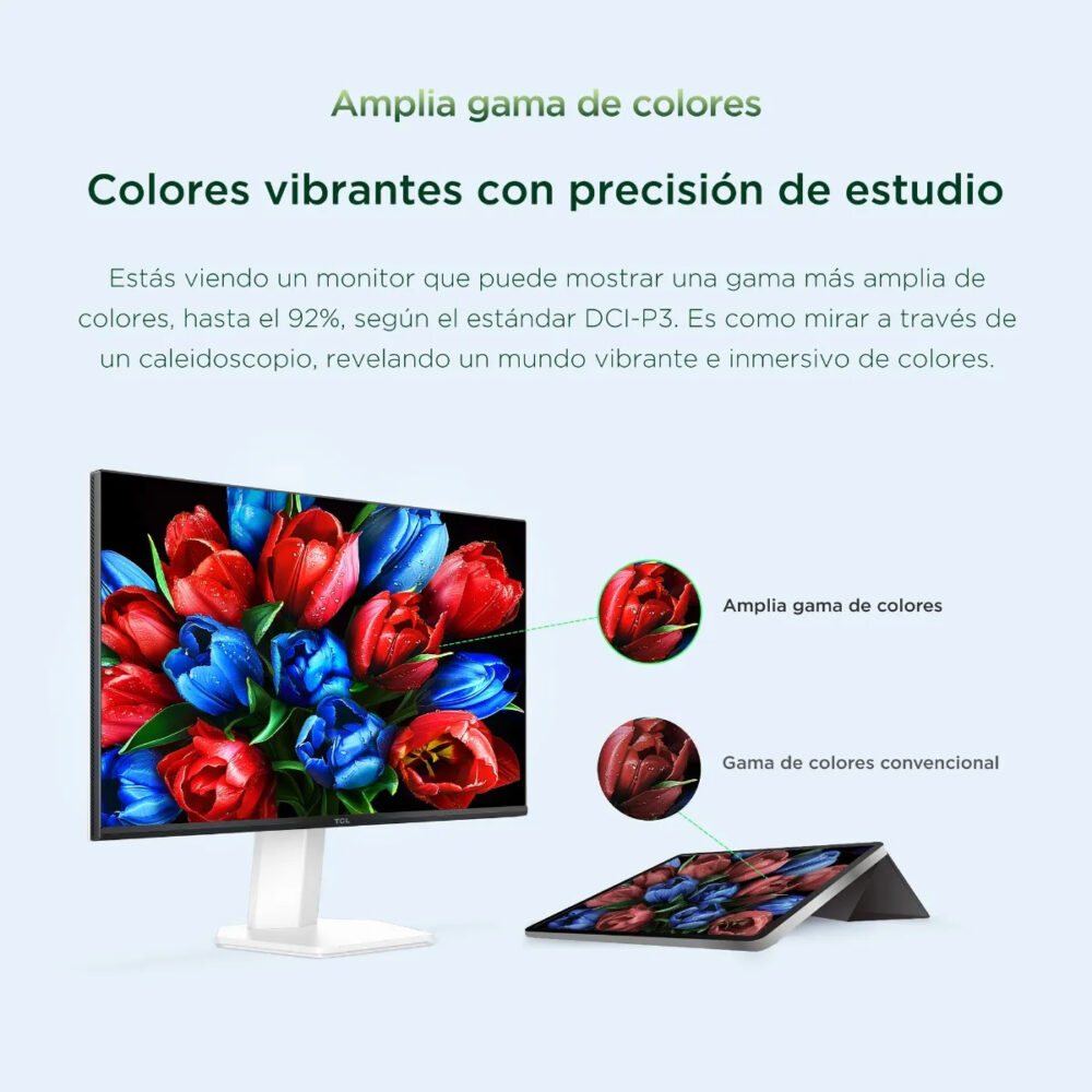 Monitor TCL 24G54 FHD Mini LED 100Hz White - Imagen 3