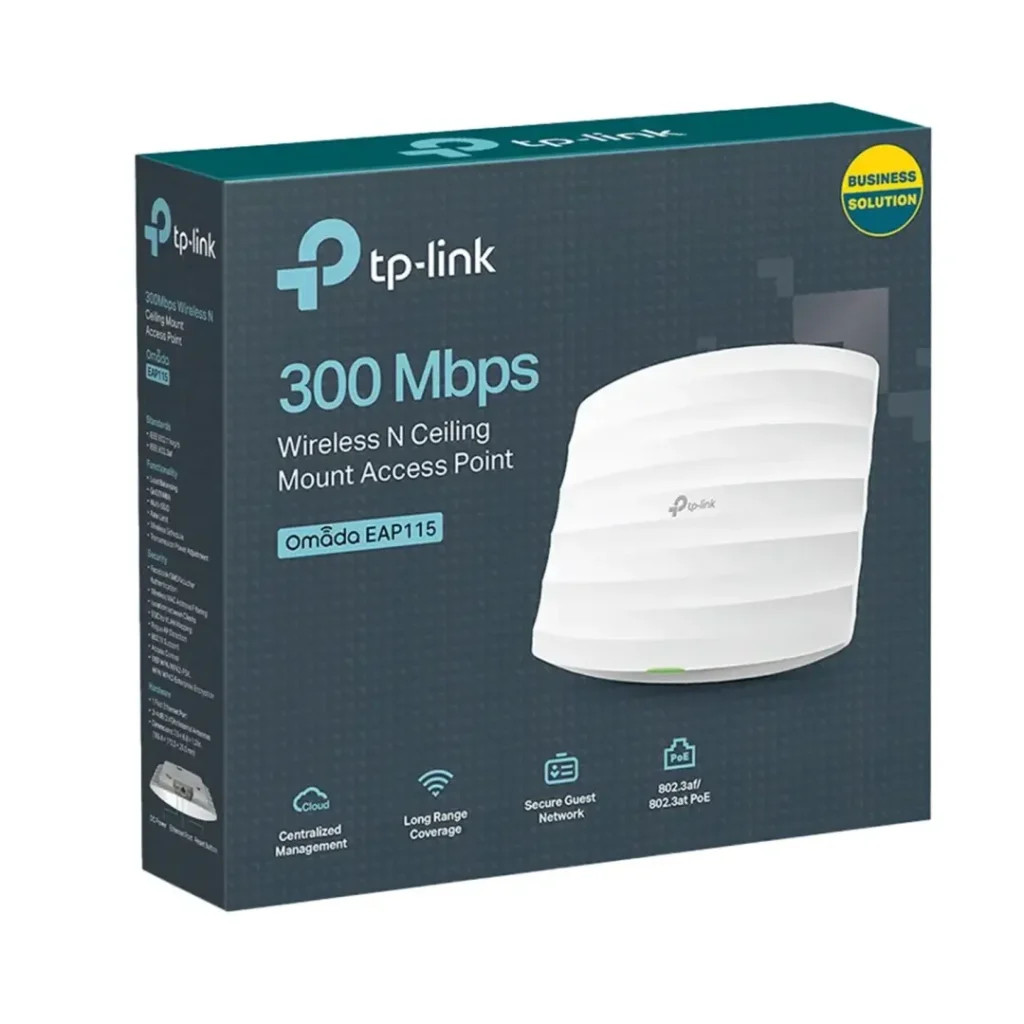 Access Point TP-Link Omada EAP115 WiFi 4 N300 2.4GHz PoE 01