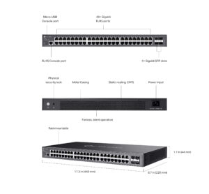 Características físicas TP-Link SG3452