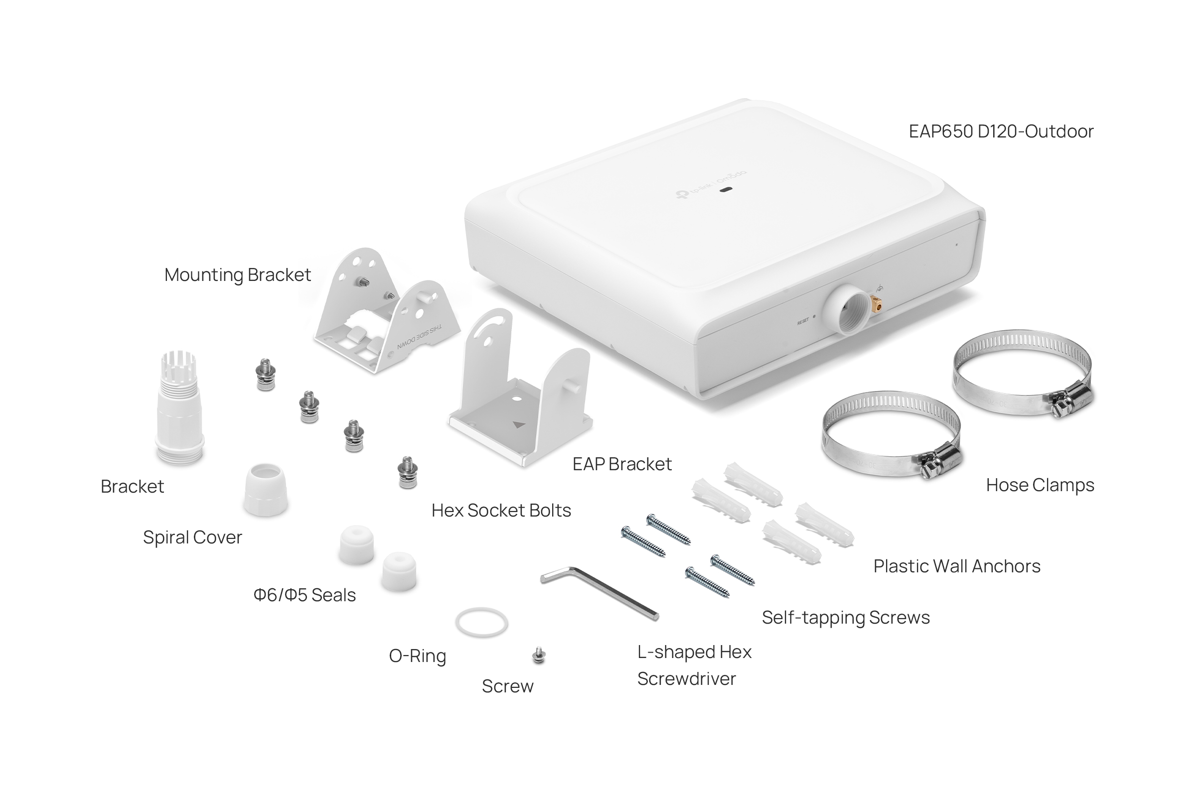 Contenido de la caja TP-Link EAP650 D120-Outdoor