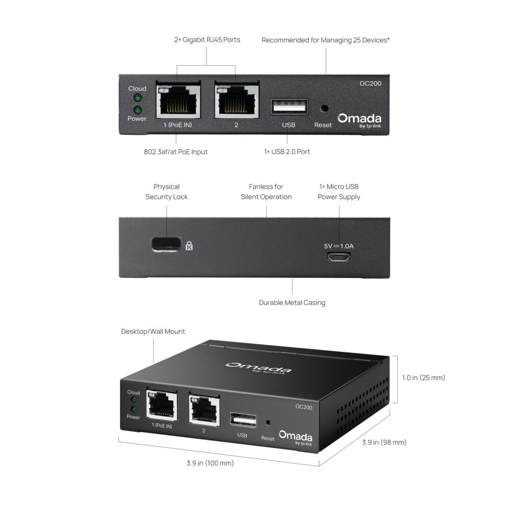 TP-Link OC200 – Controlador de Hardware Omada - Imagen 3