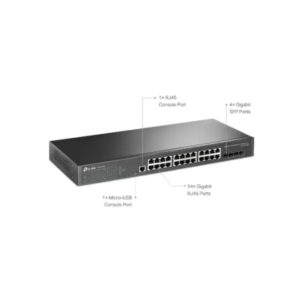 TP-Link Omada SG3428 Switch Administrable L2+ 24 Puertos Gigabit + 4 SFP - Imagen 3