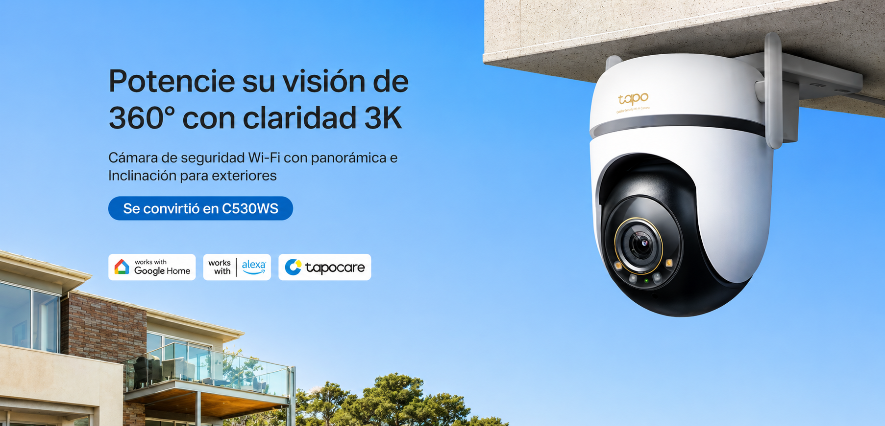 TP-Link Tapo C530WS Cámara Exterior 5MP 3K Tapo C530WS cámara exterior WiFi Ethernet 5MP 3K 360 grados