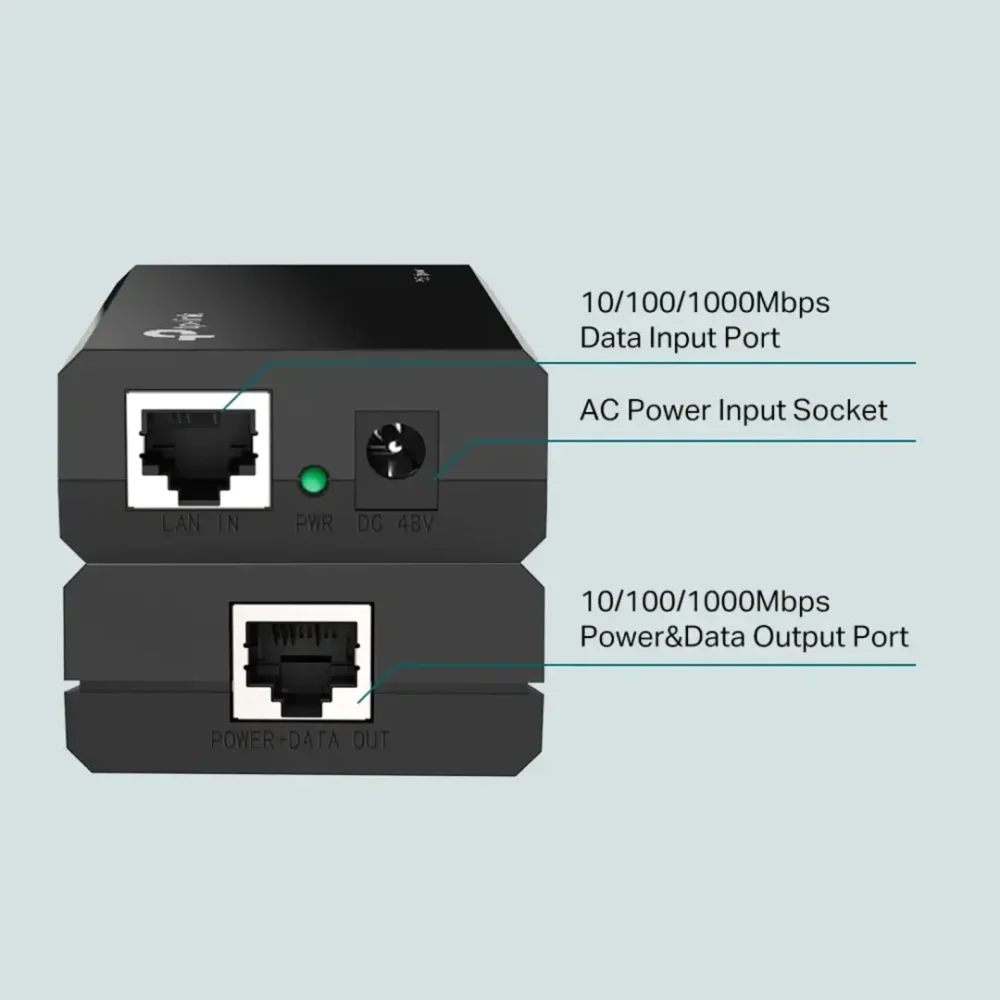TP-Link POE150S Inyector PoE Gigabit 15.4W IEEE 802.3af - Imagen 3