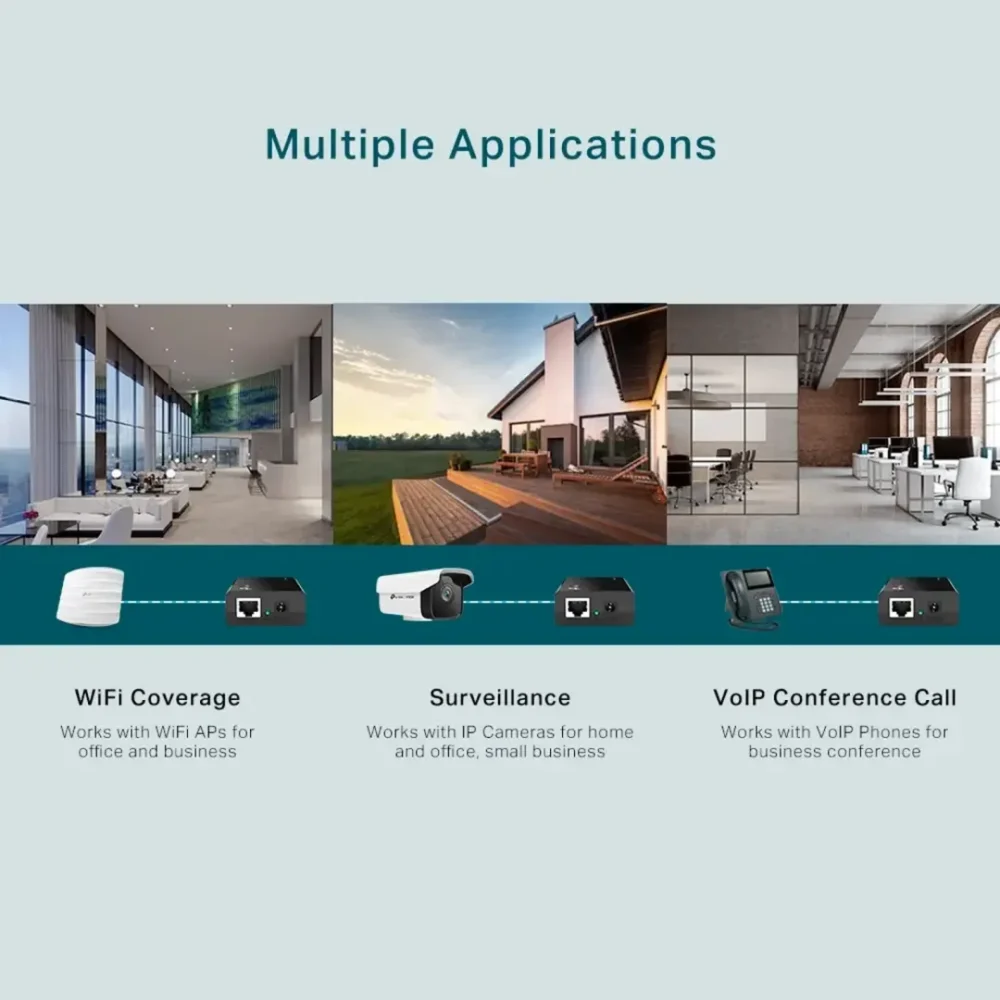 TP-Link POE150S Inyector PoE Gigabit 15.4W IEEE 802.3af - Imagen 4