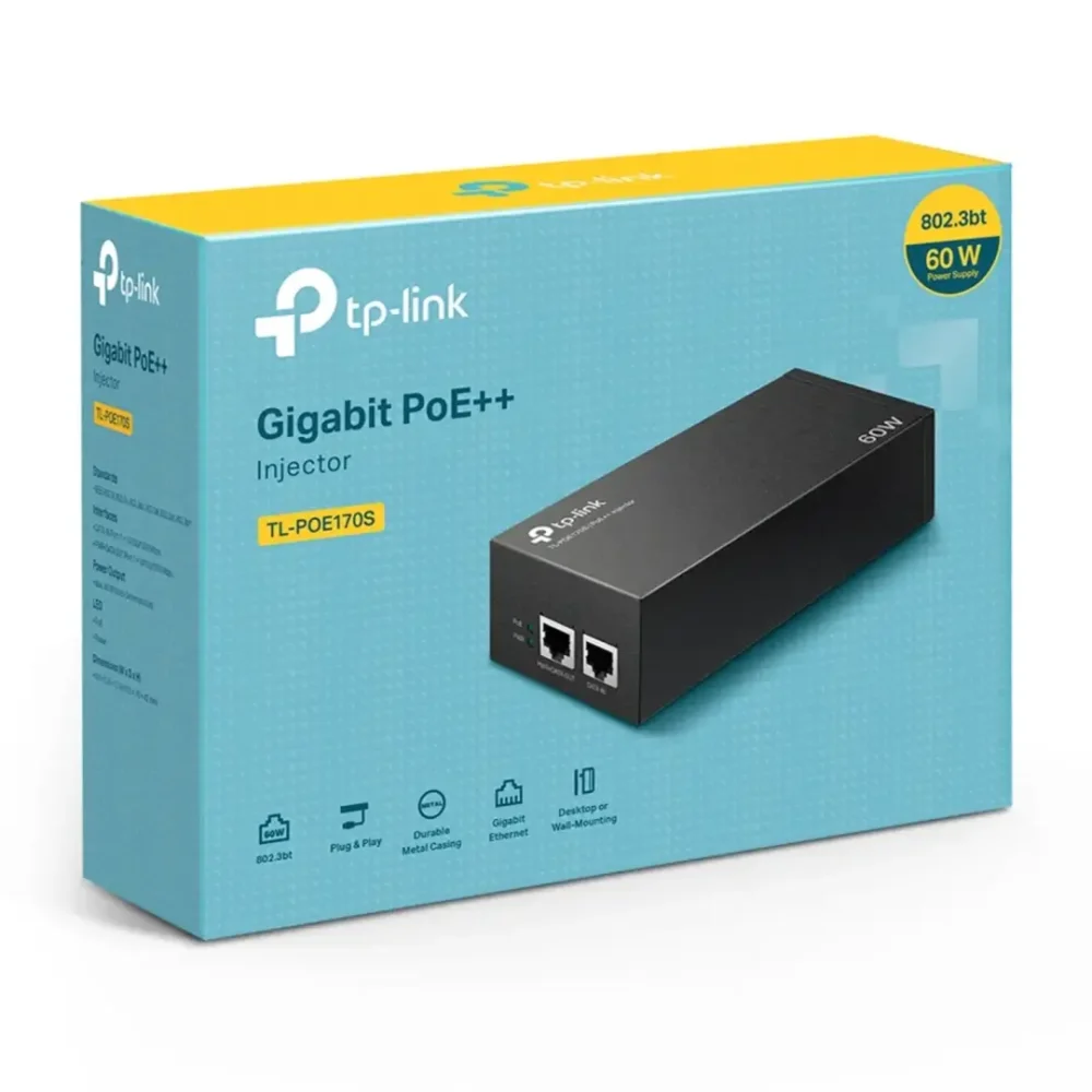 TP-Link Omada POE170S Inyector PoE++ Gigabit 60W IEEE 802.3af/at/bt - Imagen 9