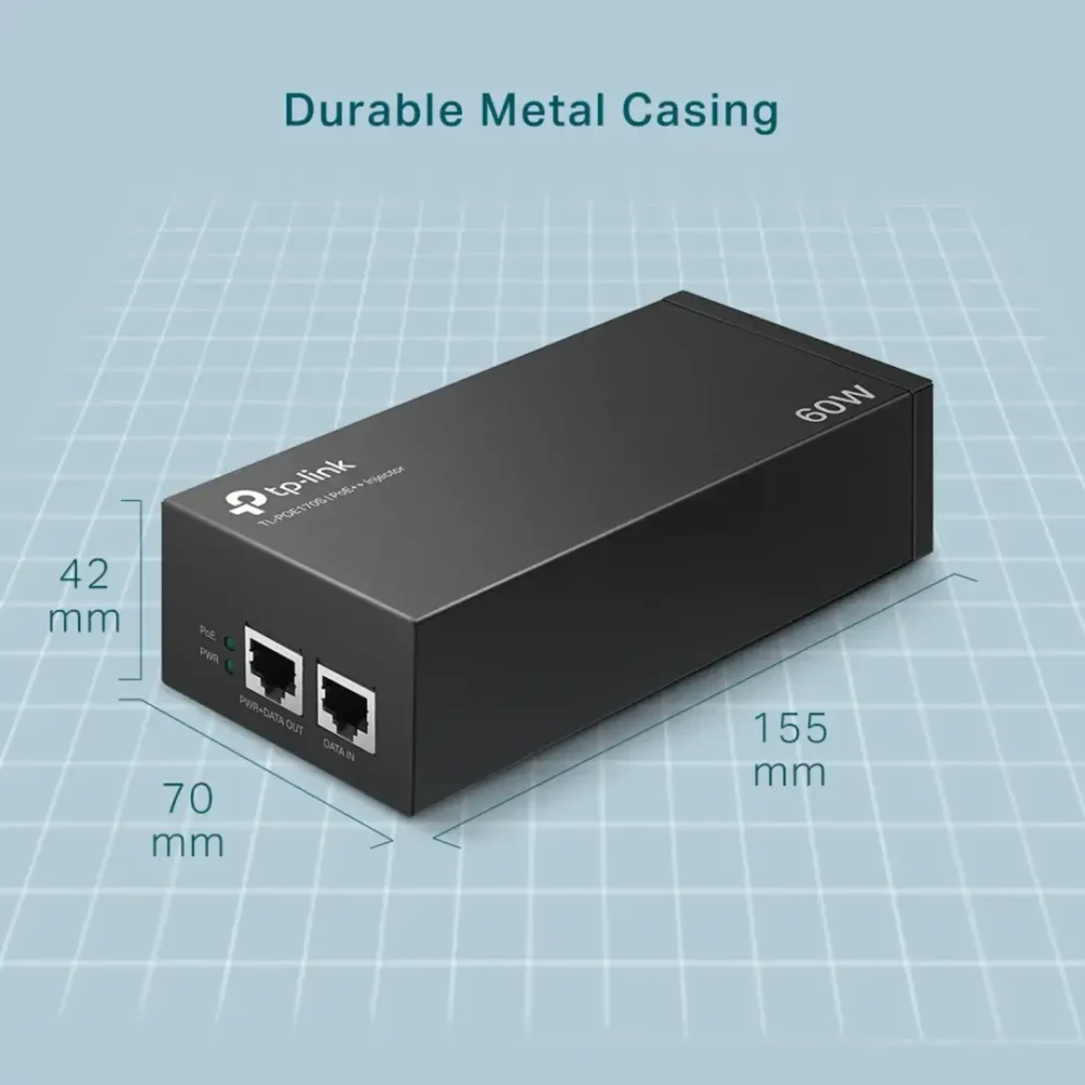 TP-Link Omada POE170S Inyector PoE++ Gigabit 60W IEEE 802.3af/at/bt - Imagen 6