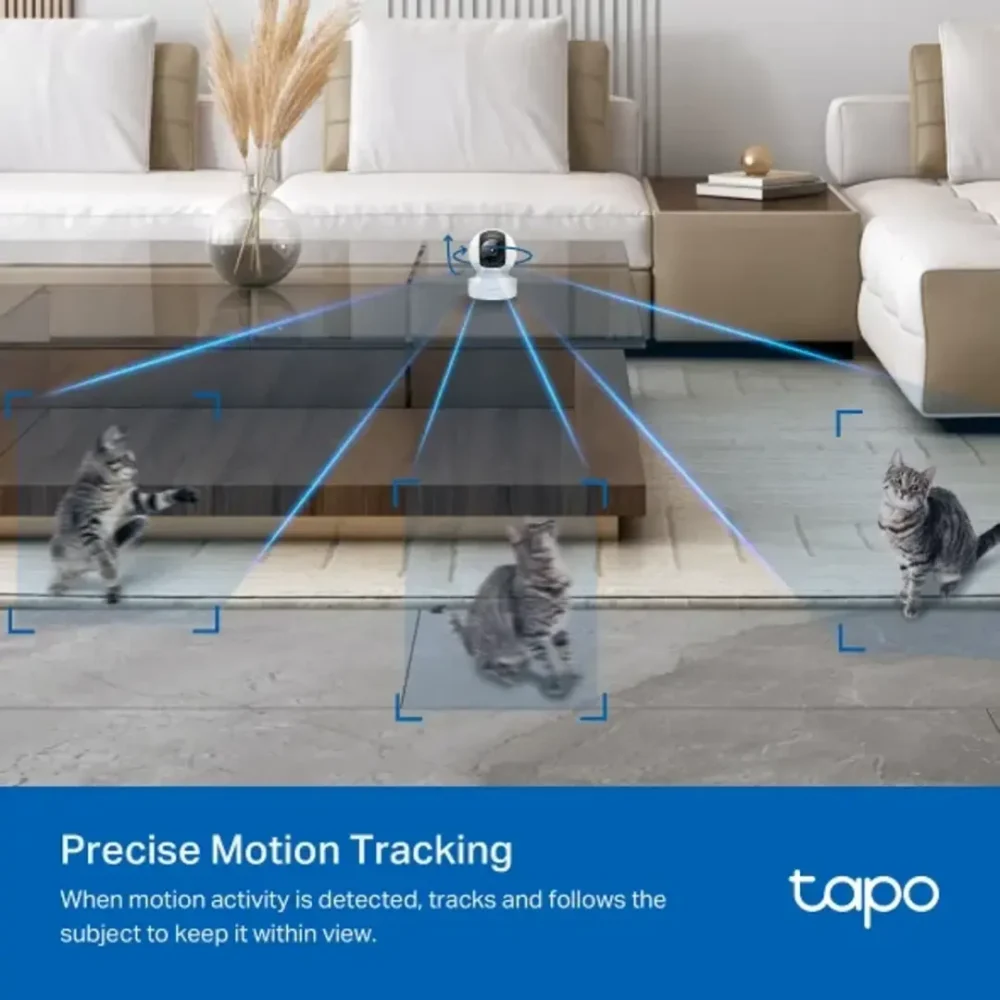 Tapo C222 Cámara Interior WiFi y Ethernet 4MP 2K QHD 360° - Imagen 8