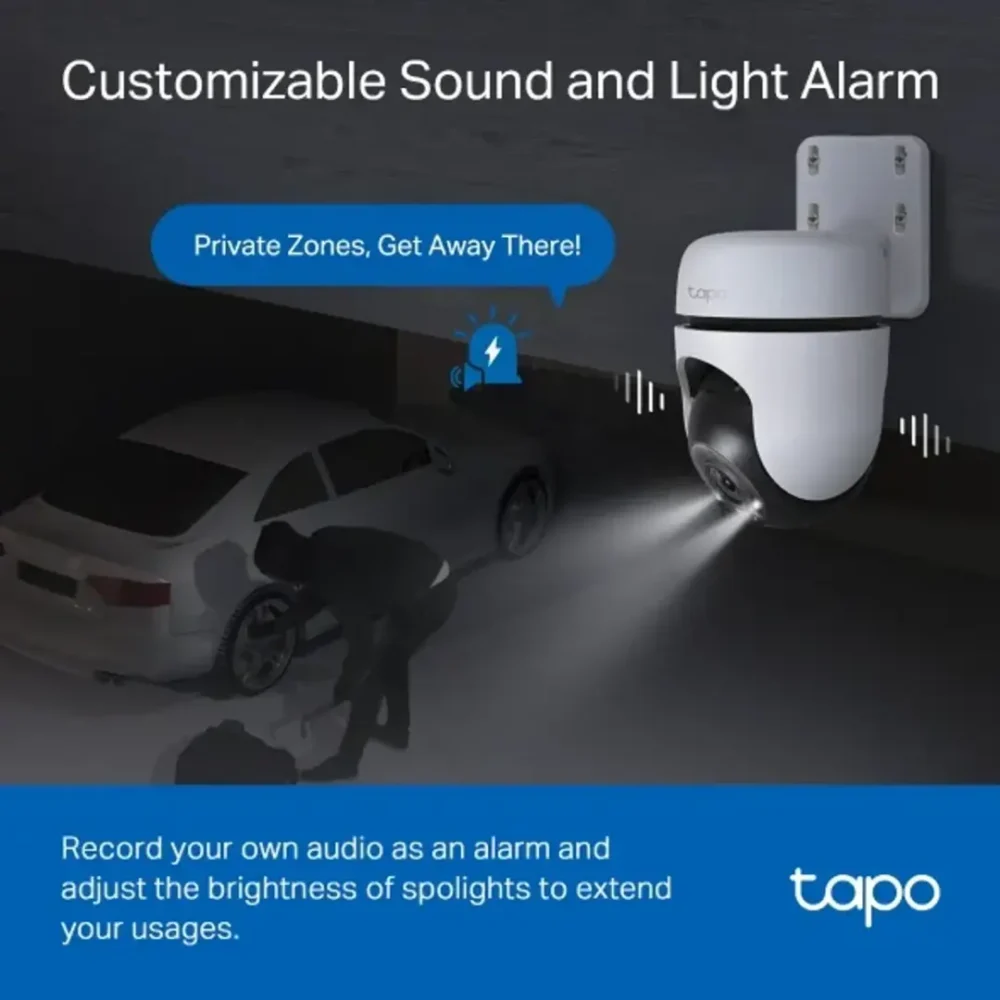 Tapo C510W Cámara Exterior WiFi 3MP 2K 360° con IA - Imagen 5