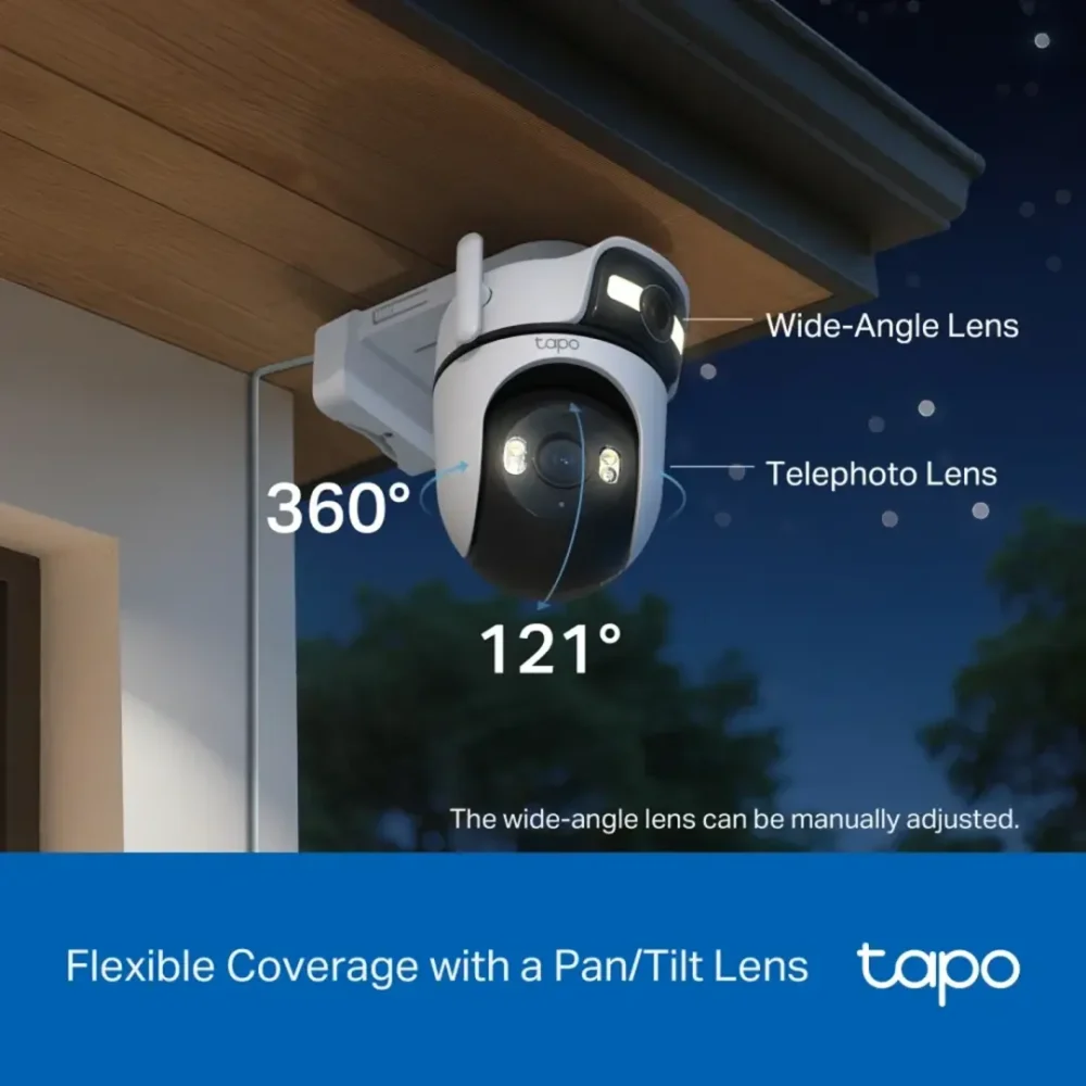 Tapo C545D Cámara Exterior WiFi Ethernet Doble Lente 3MP 2K - Imagen 4