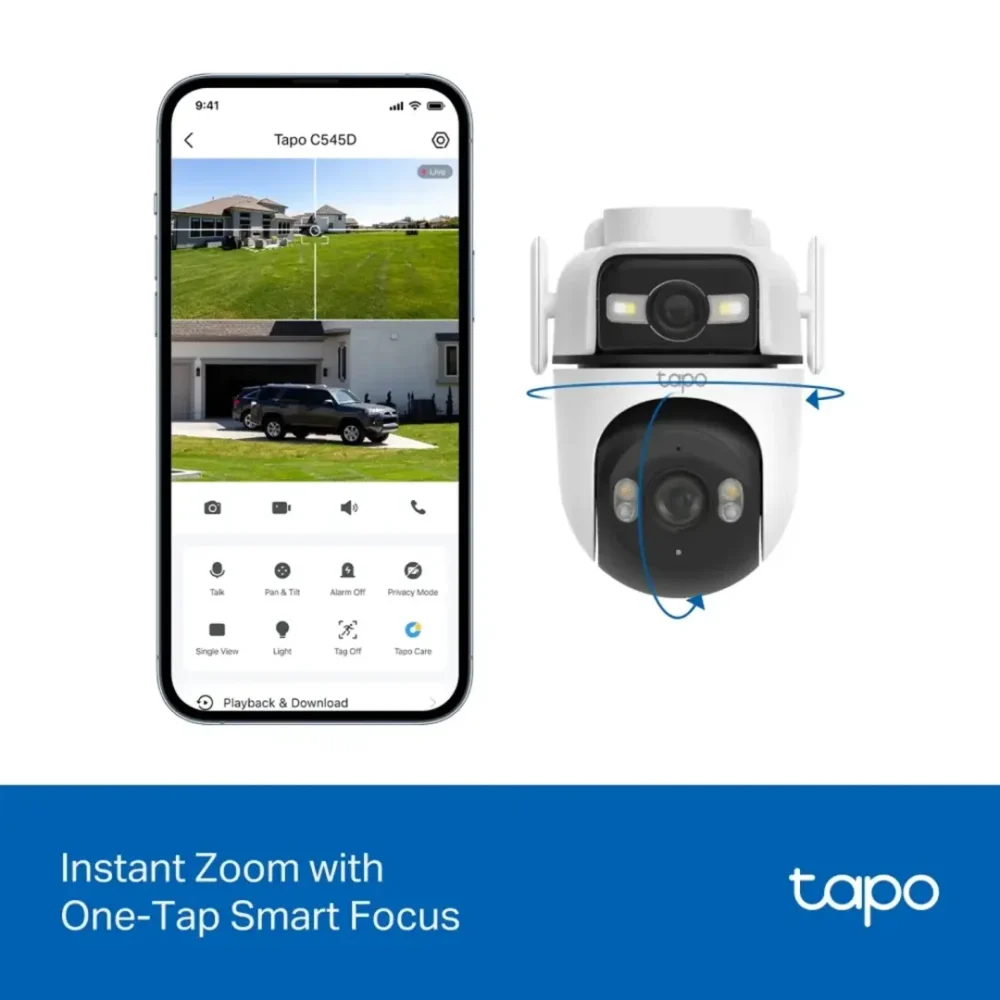 Tapo C545D Cámara Exterior WiFi Ethernet Doble Lente 3MP 2K - Imagen 11
