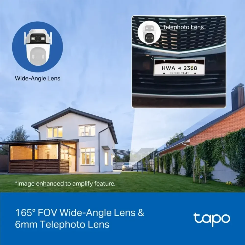 Tapo C545D Cámara Exterior WiFi Ethernet Doble Lente 3MP 2K - Imagen 8