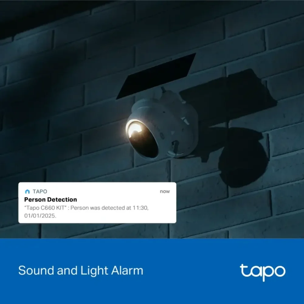 Tapo C660 KIT Cámara Exterior WiFi 8MP 4K 3840×2160 con Panel Solar - Imagen 3