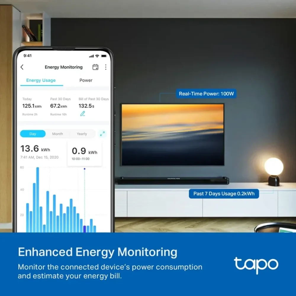 Tapo P210M Tomacorriente Inteligente WiFi Doble Salida Matter - Imagen 7