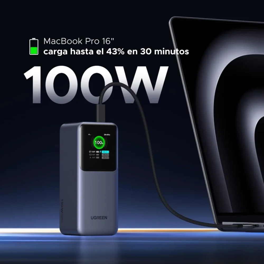 UGREEN Nexode PB721 35524B Power Bank 20000mAh 130W - Imagen 9