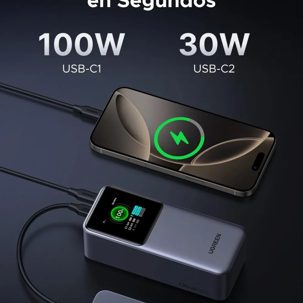 UGREEN Nexode PB721 35524B Power Bank 20000mAh 130W - Imagen 8