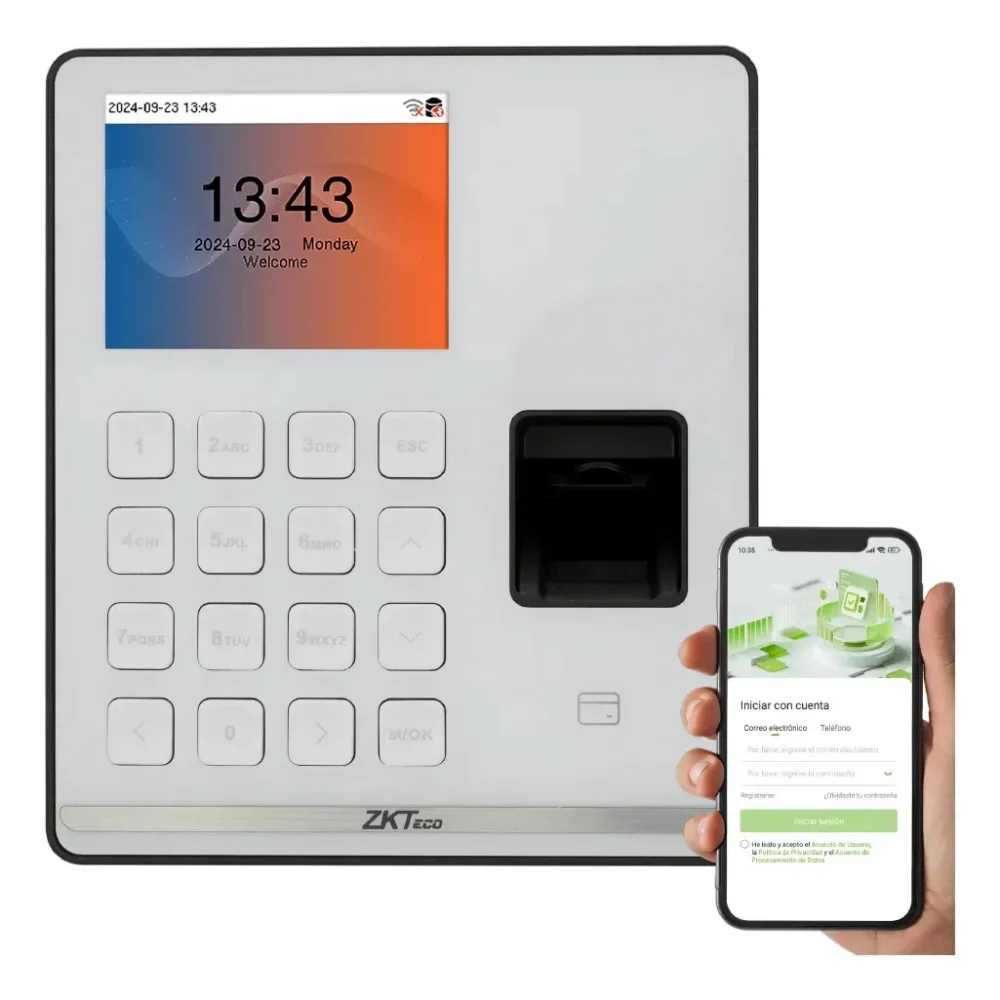 Control de Asistencia ZKTeco ZK-M1 WiFi Cloud 500 Huellas 500 Tarjetas - Imagen 2