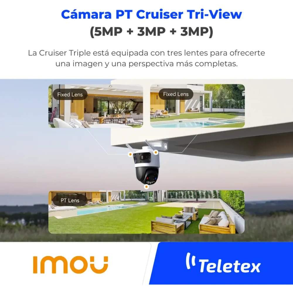 Cámara IMOU Cruiser Triple 11MP IPC-S7UN-11M0WED Triple Lente WiFi 6 - Imagen 8