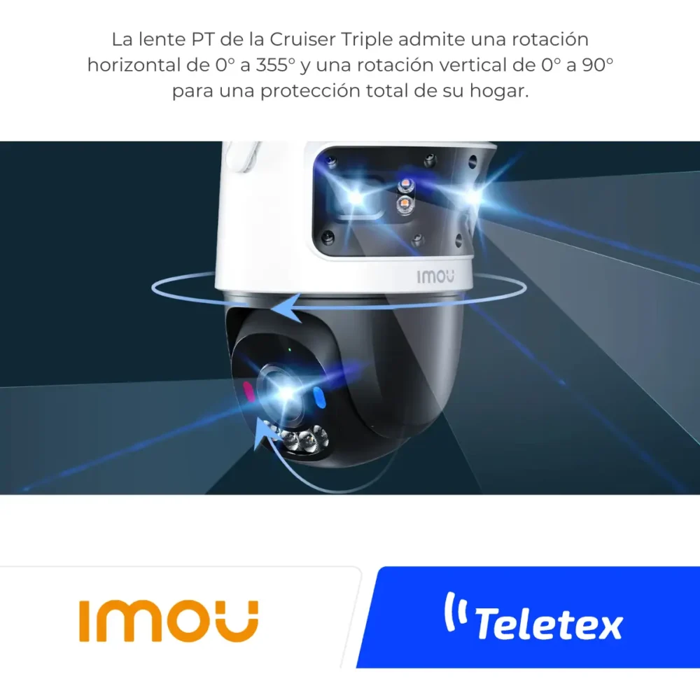 Cámara IMOU Cruiser Triple 11MP IPC-S7UN-11M0WED Triple Lente WiFi 6 - Imagen 5