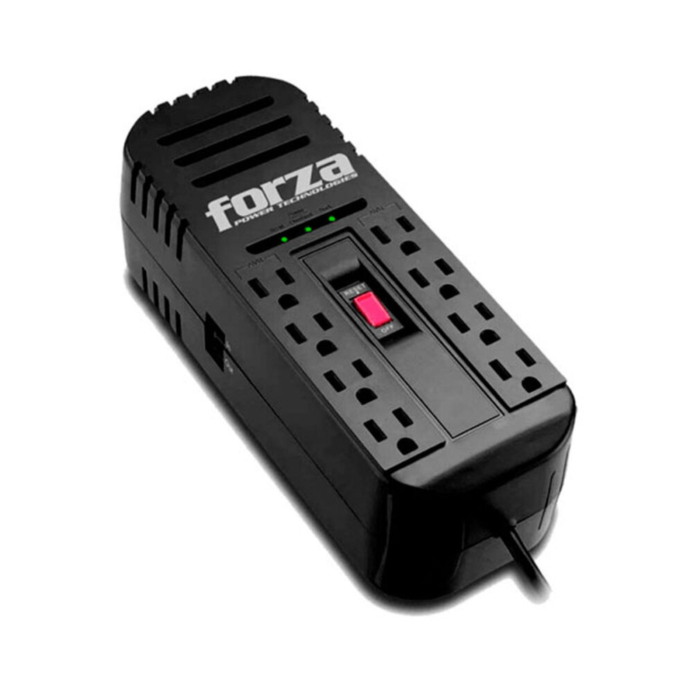 Estabilizador Forza FVR-2202 2200VA 1100W 8 Tomas AVR 220V - Imagen 2