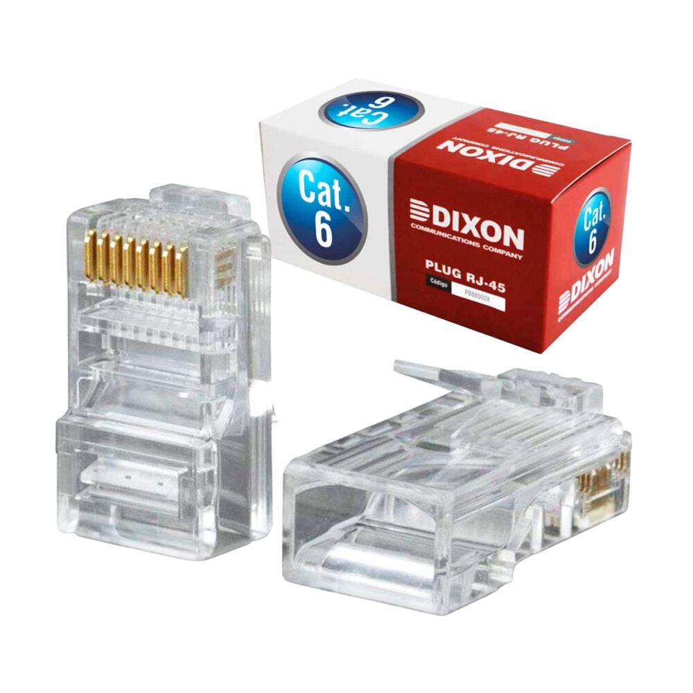 Conector RJ45 Dixon Cat 6 PB88502X-CN – Bolsa x 100 Unidades - Imagen 2