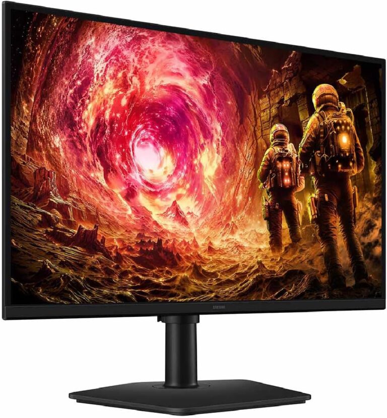 Diseño posterior y soporte ergonómico del monitor Samsung Odyssey G5 de 27 pulgadas