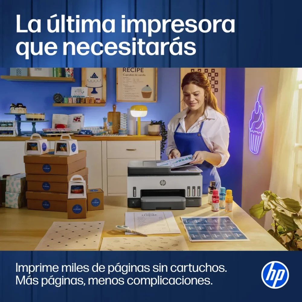 Impresora Multifuncional HP Smart Tank 790 WiFi Dúplex ADF Fax Tanque de Tinta  Copiar título - Imagen 8