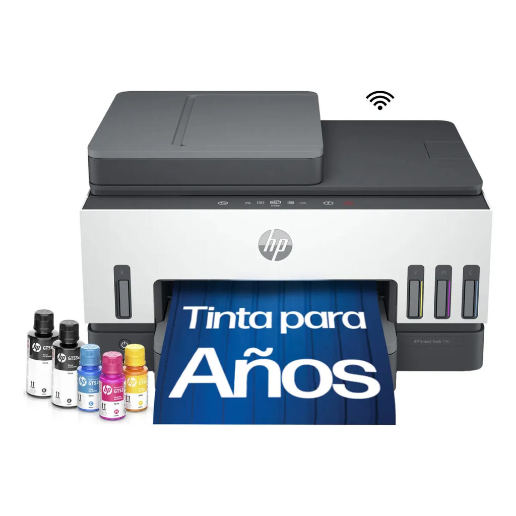 Impresora Multifuncional HP Smart Tank 790 WiFi Dúplex ADF Fax Tanque de Tinta  Copiar título