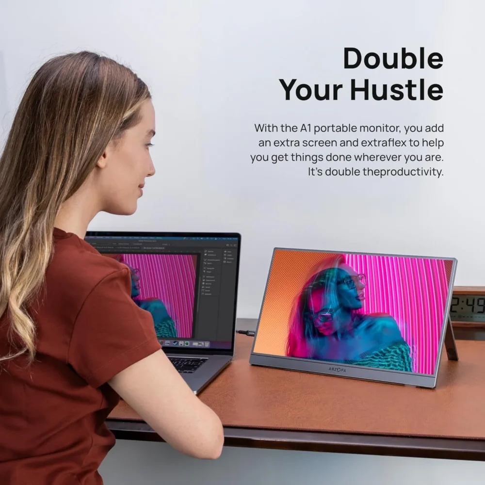 Monitor Portátil ARZOPA A1 PRO 15.6” Full HD IPS USB-C - Imagen 2