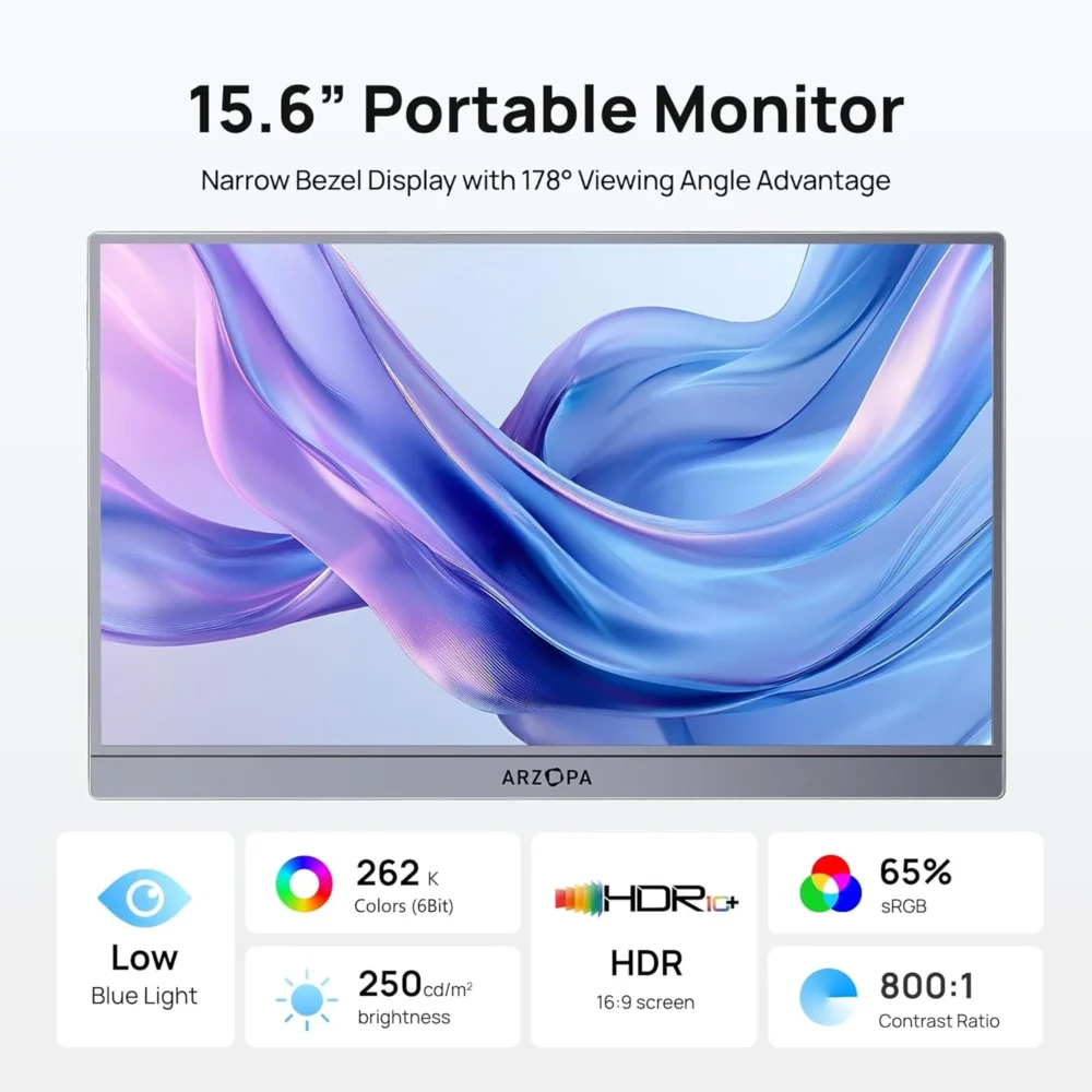 Monitor Portátil ARZOPA A1 PRO 15.6” Full HD IPS USB-C - Imagen 14