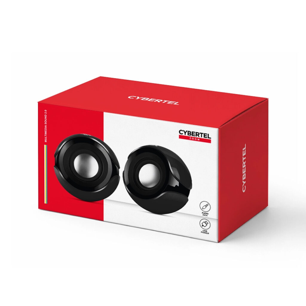 Parlantes Cybertel Zoom 2.0 CYB S402K 10W USB – Negro